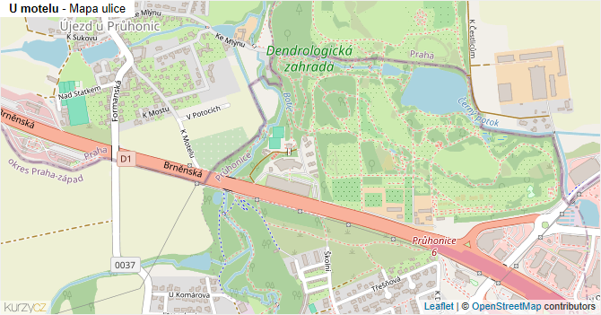 U motelu - mapa ulice
