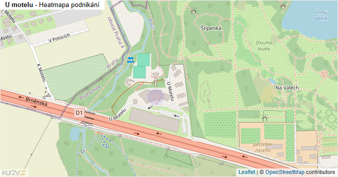 U motelu - mapa podnikání