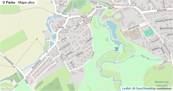 U Parku - mapa ulice