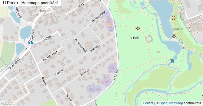 U Parku - mapa podnikání