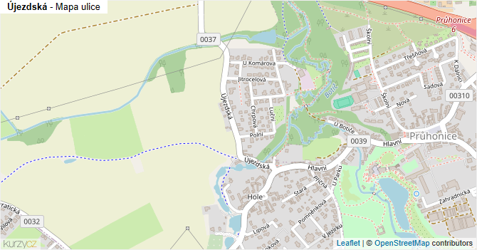 Újezdská - mapa ulice