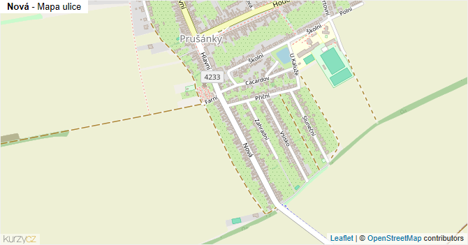Nová - mapa ulice