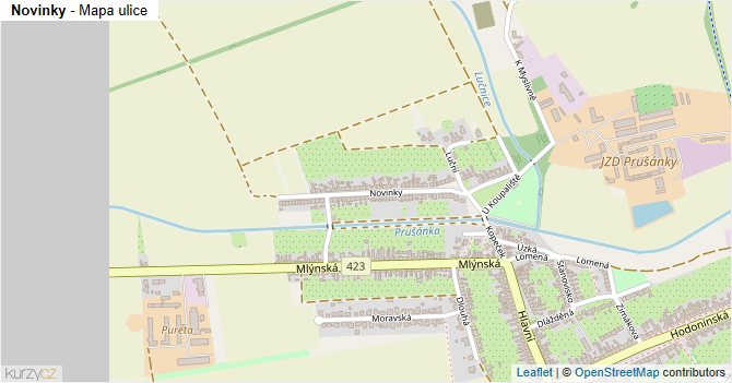 Novinky - mapa ulice