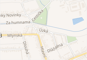 Úzká v obci Prušánky - mapa ulice