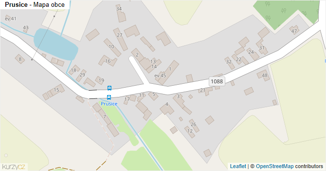 Prusice - mapa obce