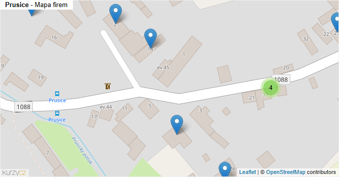 Prusice - mapa firem