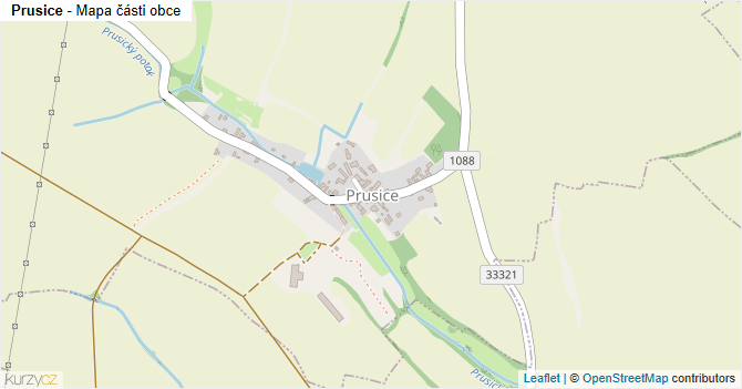Prusice - mapa části obce
