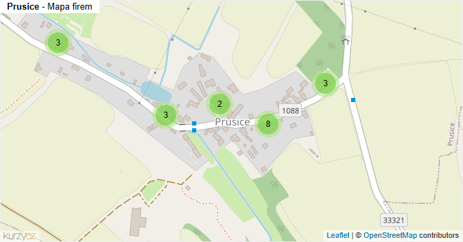 Prusice - mapa firem