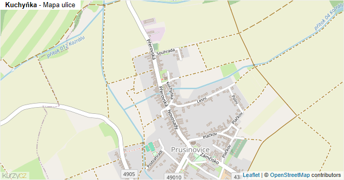 Kuchyňka - mapa ulice
