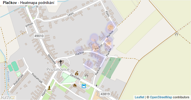 Plačkov - mapa podnikání