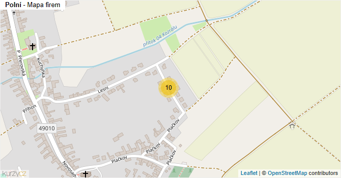 Polní - mapa firem