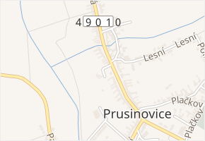 Příhon v obci Prusinovice - mapa ulice