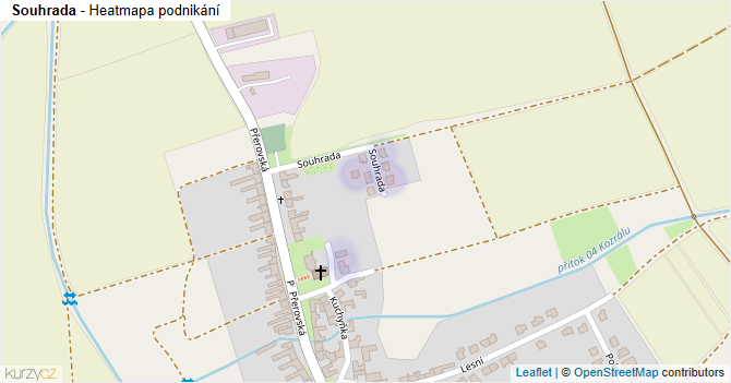 Souhrada - mapa podnikání