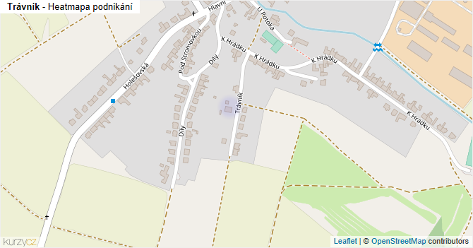 Trávník - mapa podnikání