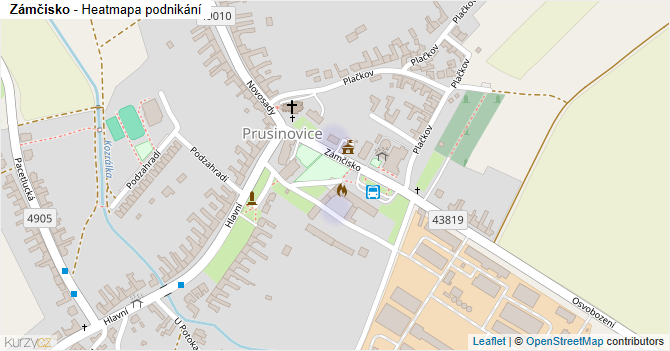 Zámčisko - mapa podnikání