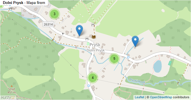 Dolní Prysk - mapa firem