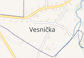 Vesnička v obci Prysk - mapa části obce