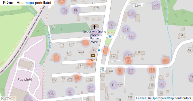 Pržno - mapa podnikání