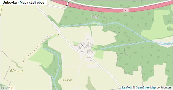 Dubovka - mapa části obce