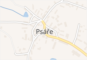 Psáře v obci Psáře - mapa části obce