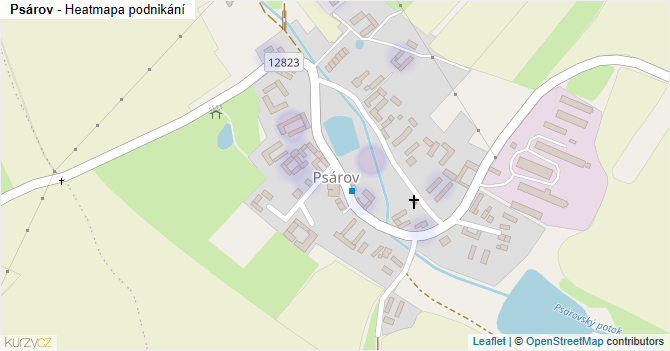 Psárov - mapa podnikání
