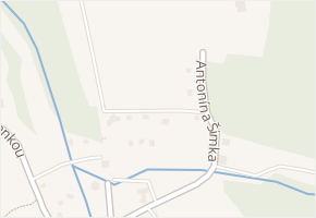 Antonína Šimka v obci Psáry - mapa ulice