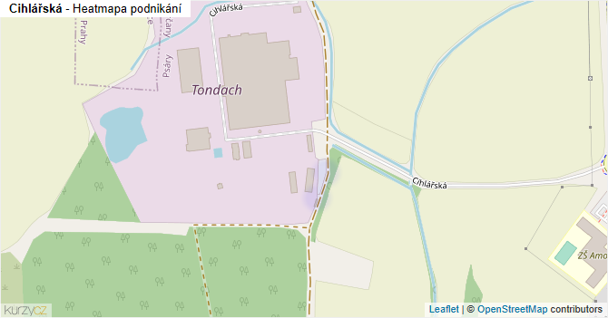 Cihlářská - mapa podnikání
