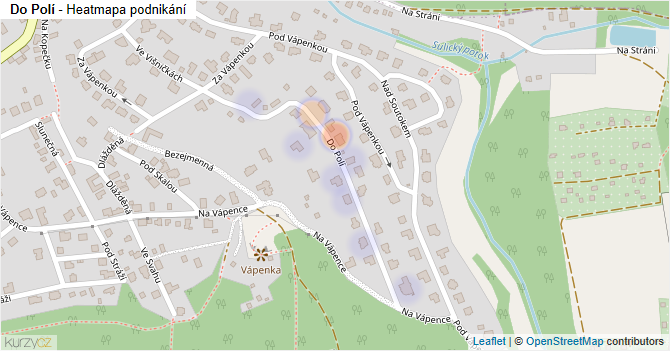 Do Polí - mapa podnikání