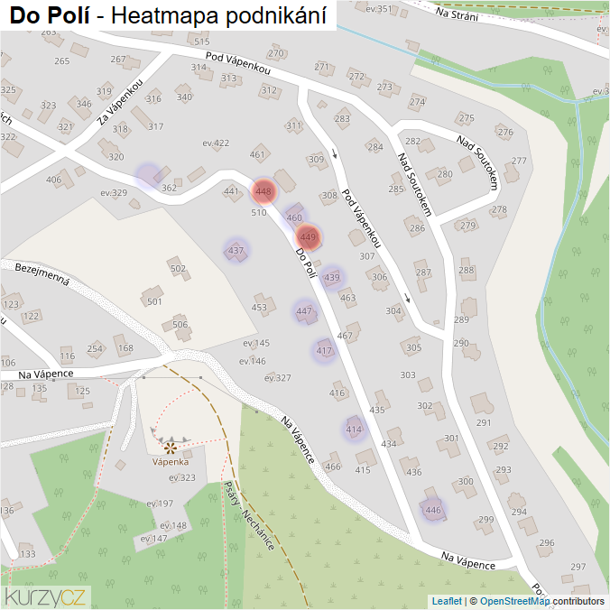 Mapa Do Polí - Firmy v ulici.