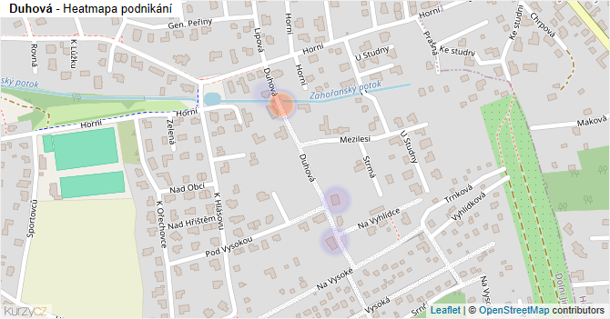 Duhová - mapa podnikání