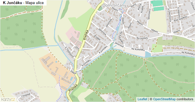 K Junčáku - mapa ulice