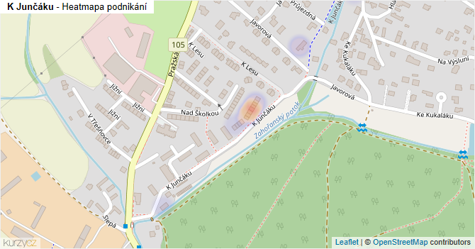 K Junčáku - mapa podnikání