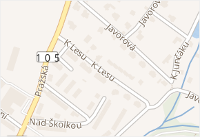 K Lesu v obci Psáry - mapa ulice