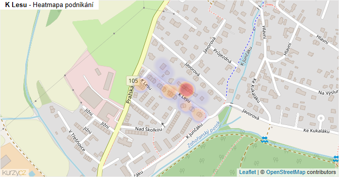 K Lesu - mapa podnikání