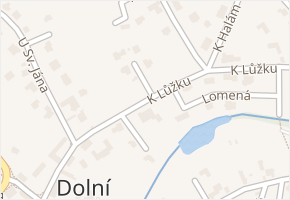 K Lůžku v obci Psáry - mapa ulice