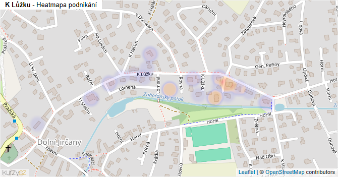 K Lůžku - mapa podnikání