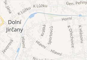 Krátká v obci Psáry - mapa ulice