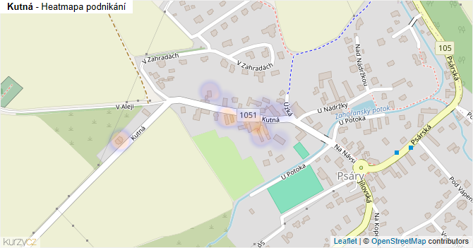 Kutná - mapa podnikání