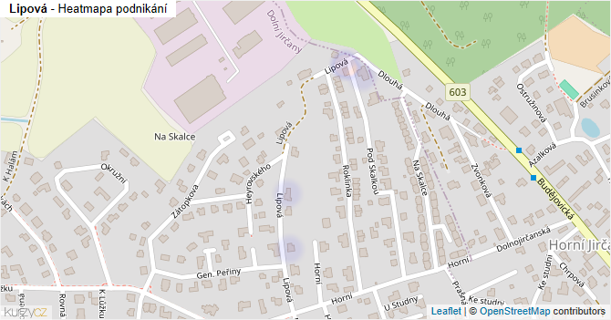 Lipová - mapa podnikání