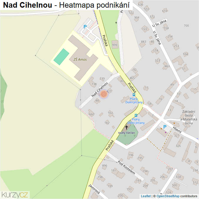 Mapa Nad Cihelnou - Firmy v ulici.