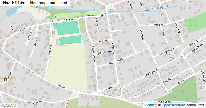 Nad Hřištěm - mapa podnikání