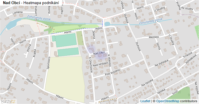 Nad Obcí - mapa podnikání