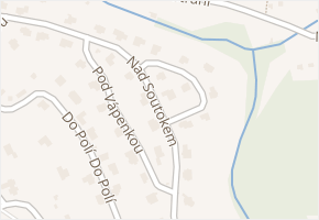Nad Soutokem v obci Psáry - mapa ulice