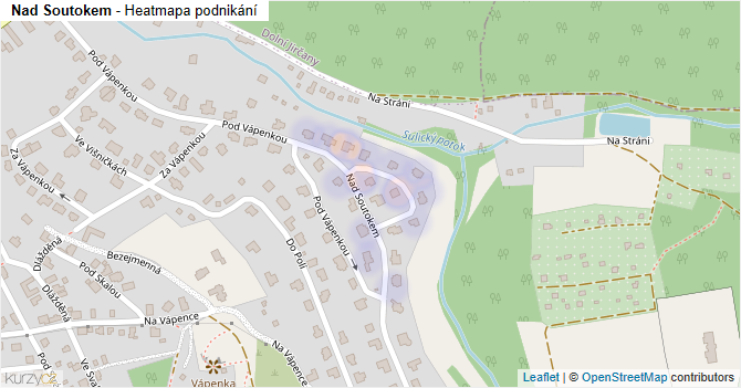 Nad Soutokem - mapa podnikání