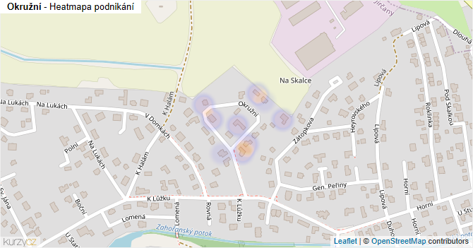 Okružní - mapa podnikání