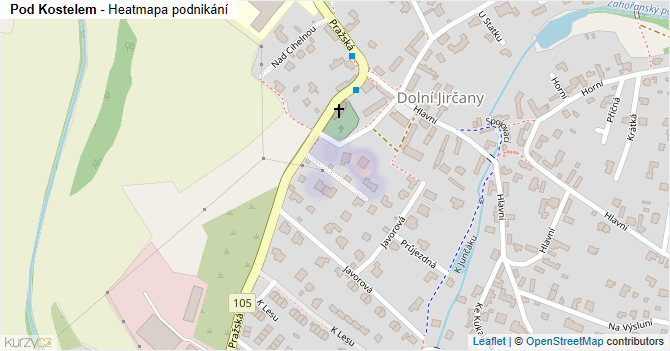 Pod Kostelem - mapa podnikání