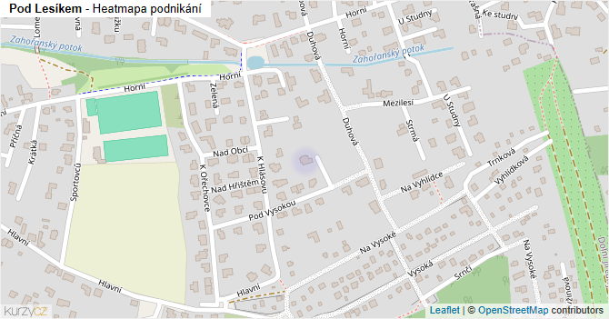 Pod Lesíkem - mapa podnikání