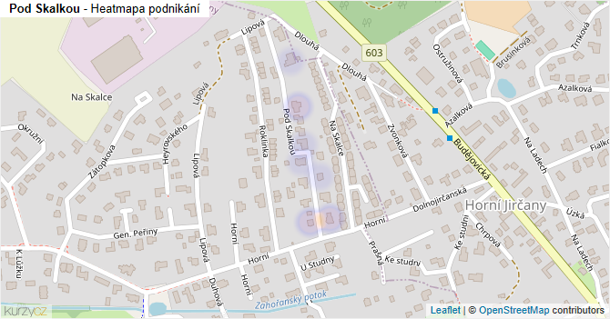 Pod Skalkou - mapa podnikání