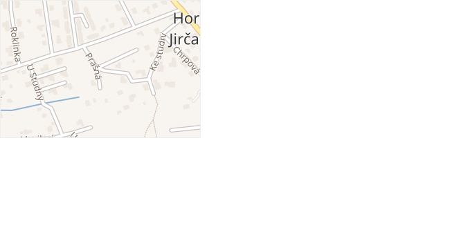 Prašná v obci Psáry - mapa ulice