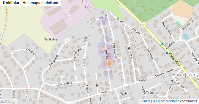 Roklinka - mapa podnikání